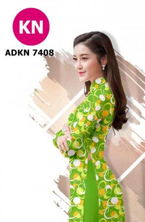 Vải bộ áo dài in đẹp ADKN 7408 (vải áo và vải quần )