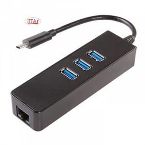 Dây usb type c ra hub usb 3 cổng 3.0 và lan giga 100.1000