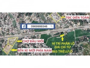 Mở bán đất phân lô khu dân cư diên toàn giá F1 chỉ từ