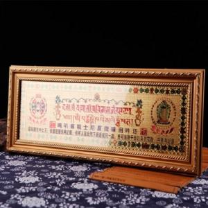 Tranh kinh chú Mật Tông treo cửa cầu nguyện bình an