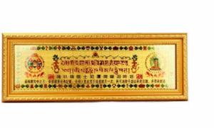 Tranh kinh chú Mật Tông treo cửa cầu nguyện bình an