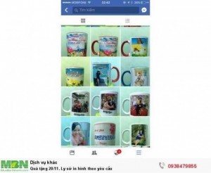 Quà tặng 20/11. Ly sứ in hình theo yêu cầu
