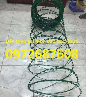 Cung cấp dây kẽm gai lưới dao bọc nhựa làm hàng rào chống trộm giá tốt nhất
