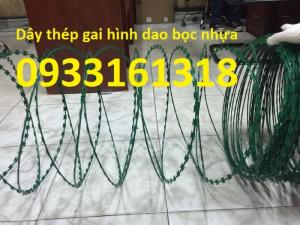 Dây thép gai hình dao bọc nhựa chống trộm giá rẻ