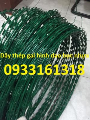 Dây thép gai hình dao bọc nhựa chống trộm giá rẻ