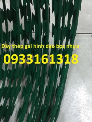 Dây thép gai hình dao bọc nhựa chống trộm giá rẻ