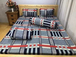 Drap sọc caro thun hàn quốc