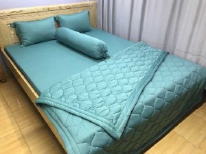 Drap thun hàn quốc trơn xanh ngọc