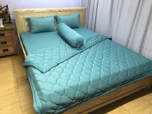 Drap thun hàn quốc trơn xanh ngọc