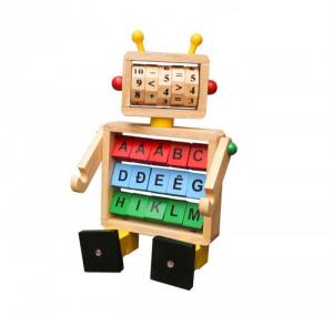 Đồ chơi gỗ robot học chữ và toán