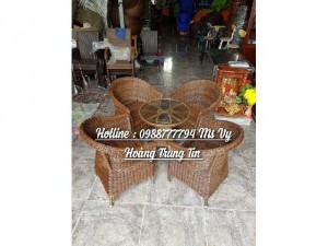 Ghế mây cafe cao cấp Dây tròn
