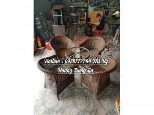 Ghế mây cafe cao cấp Dây tròn