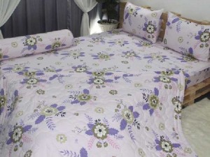 Drap hoa hồng cotton việt nam 2 tấc