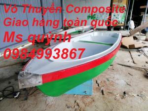 Thuyền Composite Chèo tay có thê gắn máy làm đăng kiểm
