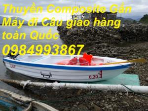Thuyền Composite Chèo tay có thê gắn máy làm đăng kiểm