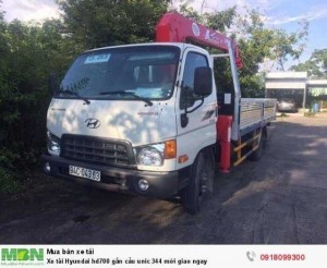 Xe tải Hyundai hd700 gắn cẩu unic 344 mới giao ngay