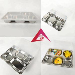 khay cơm inox 5 ngăn kiểu dán Hàn Quốc