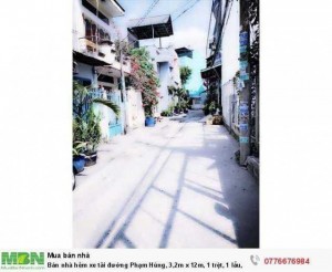 Bán nhà hẻm xe tải đường Phạm Hùng, 3,2m x 12m, 1 trệt, 1 lầu,