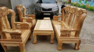 Bộ bàn ghế giả cổ minh quốc voi gỗ sồi nga