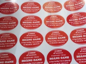 Xưởng in tem dán đuôi xe Honda giá