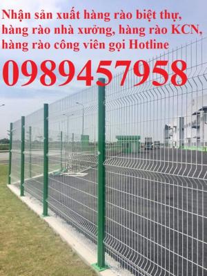 Làm hàng rào sơn phi 5 ô 50x200, 75x200, Lưới thép hàng rào mạ nhúng nóng phi 6