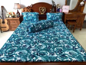Drap thun hàn quốc hoa hồng 1m6