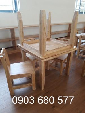 Cung cấp bàn ghế GỖ cho các bé mầm non giá cực RẺ