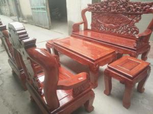 Bộ Bàn Ghế Rồng Đỉnh Gỗ Xà Cừ