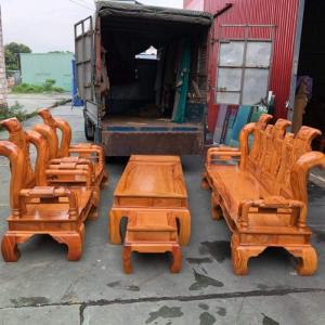 Bộ bàn ghế tần thủy hoàng gỗ gõ đỏ tay 12