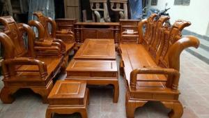 Bộ bàn ghế tần thủy hoàng gỗ gõ đỏ tay 12