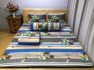 Drap sọc hoa thun hàn quốc
