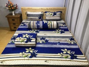 Drap sọc hoa thun hàn quốc