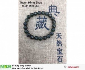Vòng tay đá Thạch Anh tóc Xanh kín tóc