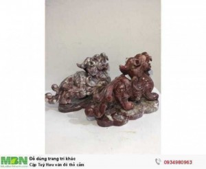 Cặp Tuỳ Hưu vân đỏ thổ cẩm ( sỉ & lẻ ib )