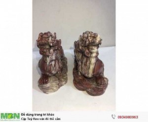 Cặp Tuỳ Hưu vân đỏ thổ cẩm ( sỉ & lẻ ib )