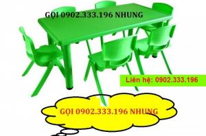 Bộ bàn ghế hình chữ nhật, bàn chữ nhật mầm non
