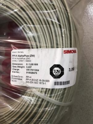 Que hàn nhựa PP, PE, PVC, PVDF ... của Simona - Đức