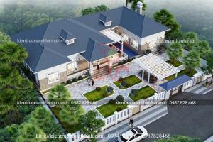 Mẫu biệt thự mái thái
