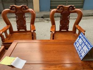 Bộ bàn ghế minh quốc đào nhỏ gỗ hương đá
