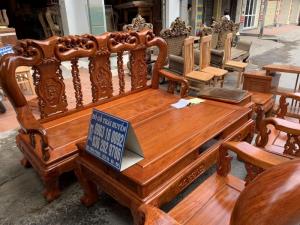 Bộ bàn ghế minh quốc đào nhỏ gỗ hương đá