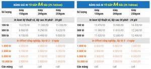Mẫu mã giá cả in tờ rơi