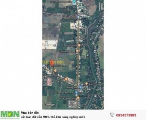 cần bán đất nền 100% thổ,khu công nghiệp mới
