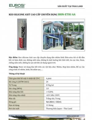 keo acid shinetsu japan dán nhôm kính