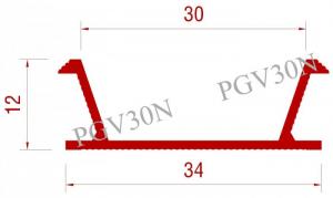 Dạng chữ V có độ rộng 30mm, sâu 12mm, màu trắng W1