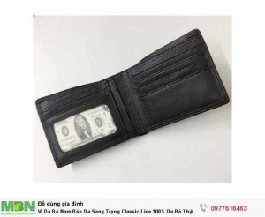 Ví Da Bò Nam Bóp Da Sang Trọng Classic Line 100% Da Bò Thật