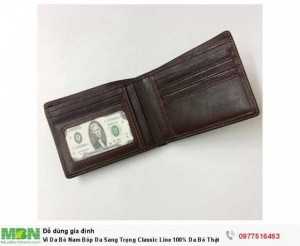 Ví Da Bò Nam Bóp Da Sang Trọng Classic Line 100% Da Bò Thật