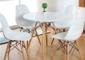 bàn ghế cafe nhựa chân gỗ giá rẻ