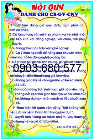 Những mẫu bảng hiệu dành cho trường mầm non, lớp mẫu giáo, nhà bếp, phòng y tế 2019