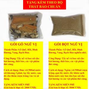 Bộ cốt thất bảo - cốt bát hương, cốt bát nhang, cốt tượng chuẩn (hộp nâu)