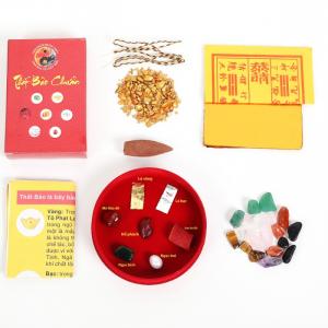 Gói cốt thất bảo - Cốt bát hương chuẩn (Bộ hộp đỏ)